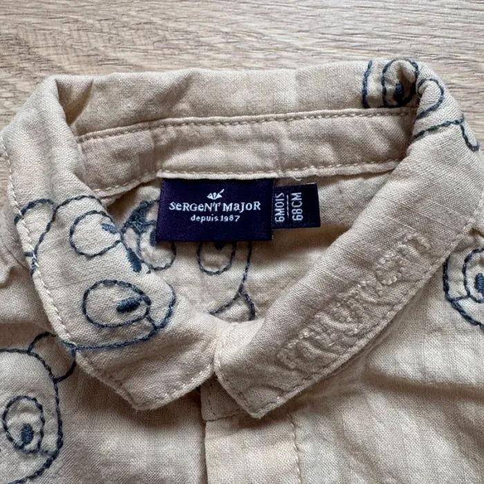 Ensemble Sergent Major chemise et short 6 mois neuf jamais porté - photo numéro 3