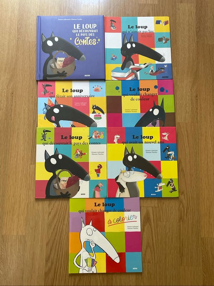 Lot 7 livres le loup Auzou qui