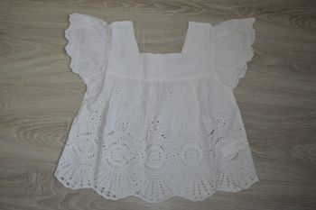 Haut blanc court broderies Orchestra 12 ans