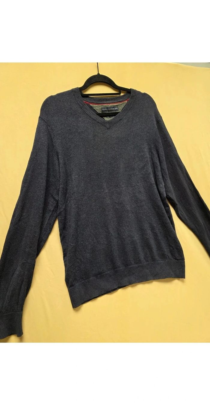Pull Tommy Hilfiger pour homme en coton et cachemire – Taille M - photo numéro 3