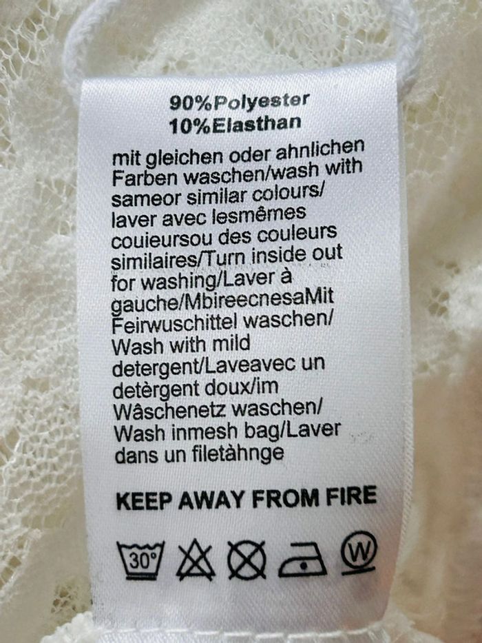 Croc top en dentelle blanc taille 40 - photo numéro 6