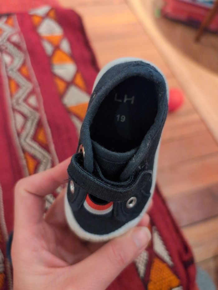 Chaussures mi saison scratch pratique bleu blanc rouge mixte 19 - photo numéro 4