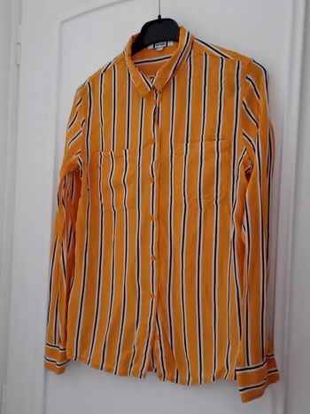 Chemise à rayures avec poches jaune femme M jennyfer
