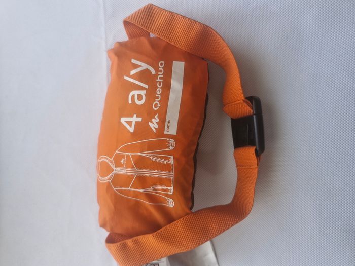 Veste imperméable mixte 4 ans Quechua - Décathlon Bleu marine orange - photo numéro 8