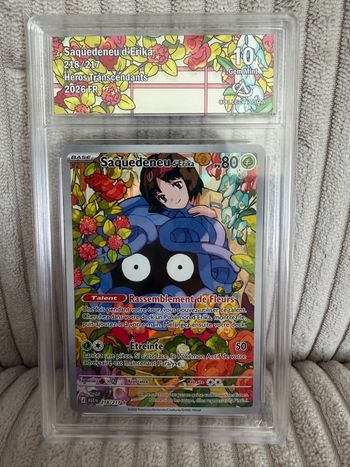 Carte Pokemon Saquedeneu de Erika ME 2.5 gradé 10 collect aura