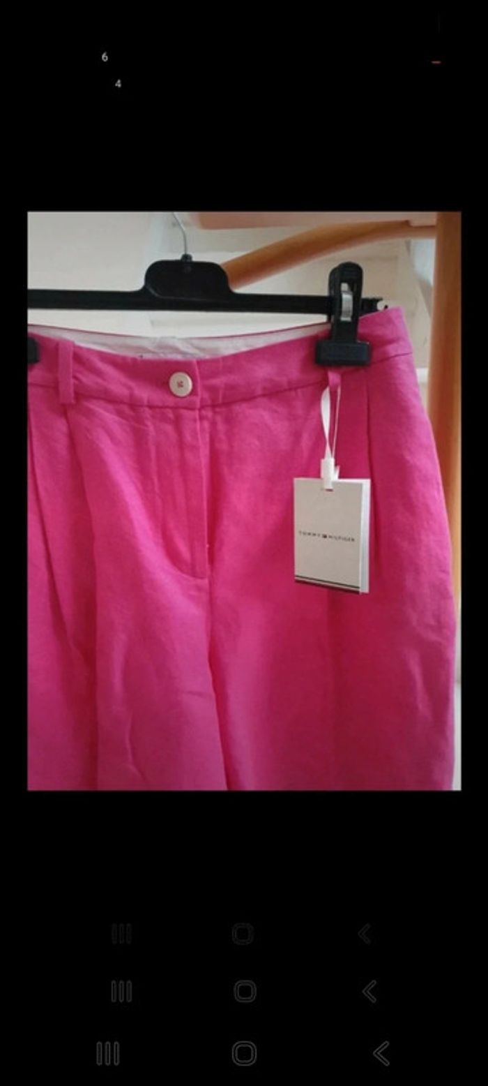 Short neuf lin/ coton Tommy Hilfiger T34 - photo numéro 2
