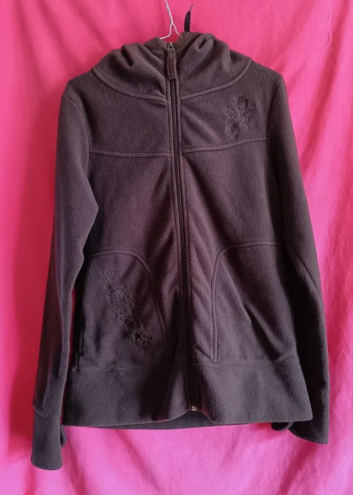 Sweat polaire à capuche femme (A317)