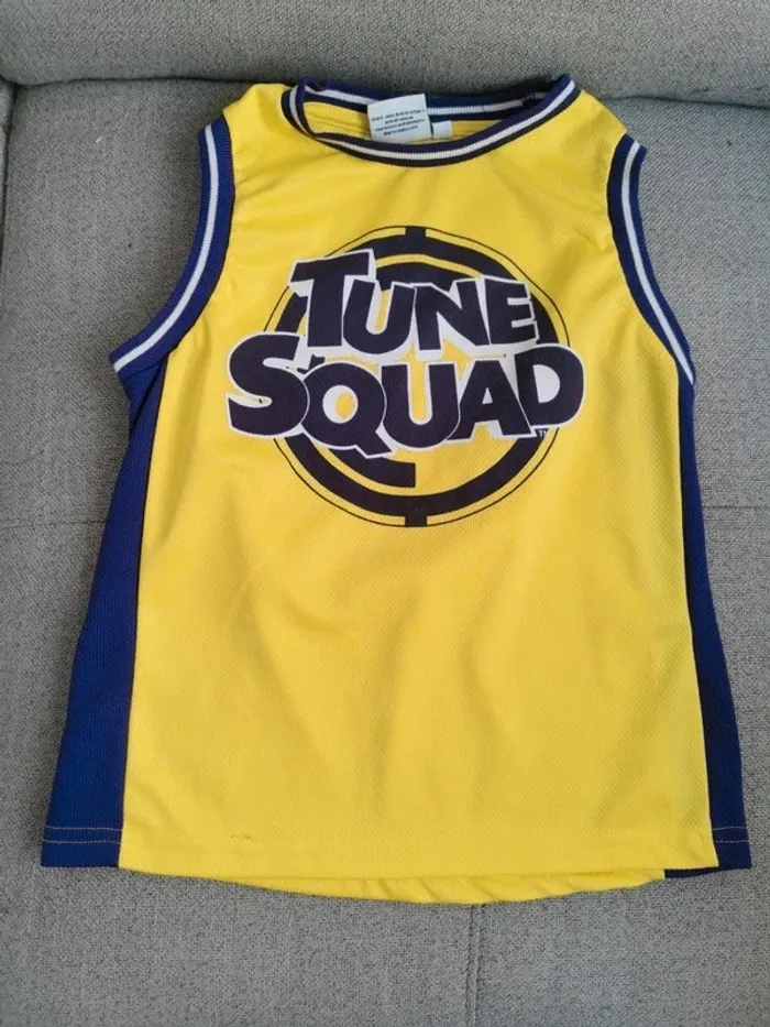 Ensemble enfant vintage space jam looney tunes shirt et débardeur Jaune et violet taille 6/7 ans - photo numéro 2