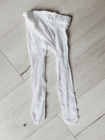 Vêtement bébé enfant fille collants blancs pointure 19 / 22