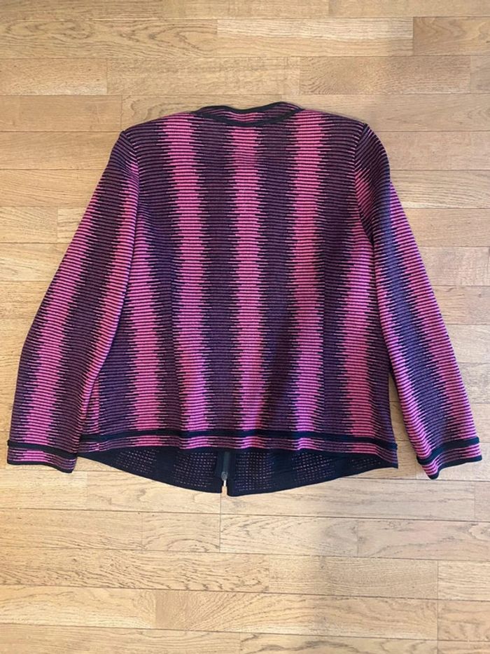 Veste Stizzoli rose et noire 100%a laine taille 52 IT - photo numéro 7
