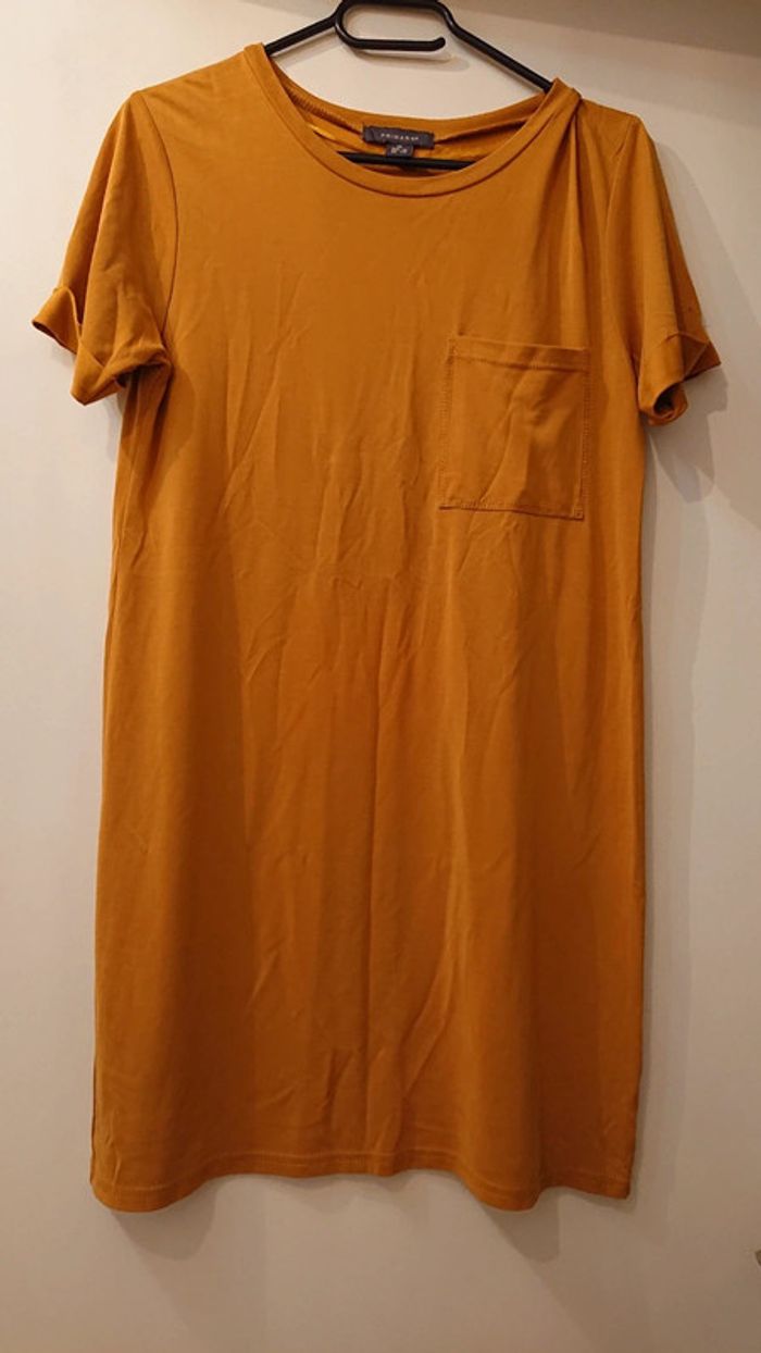 Robe tee shirt jaune moutarde