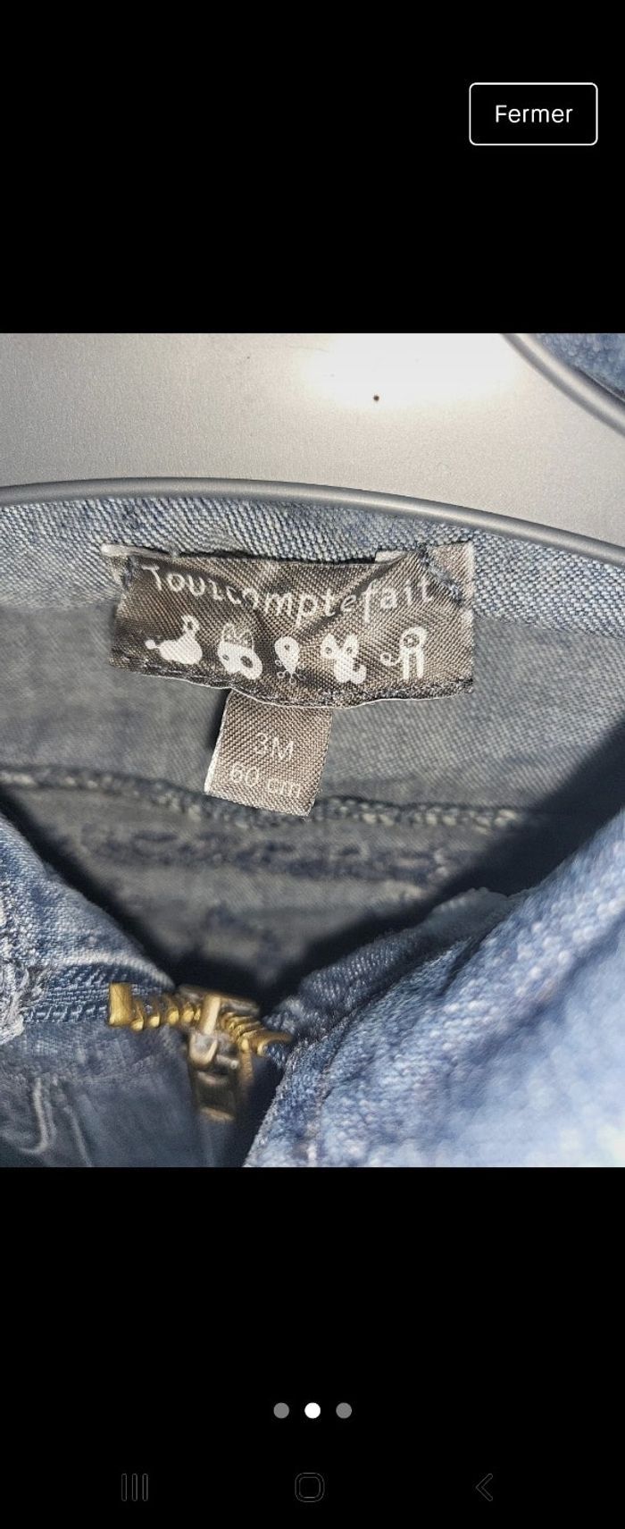 Veste en jean garçon 3 mois - photo numéro 2