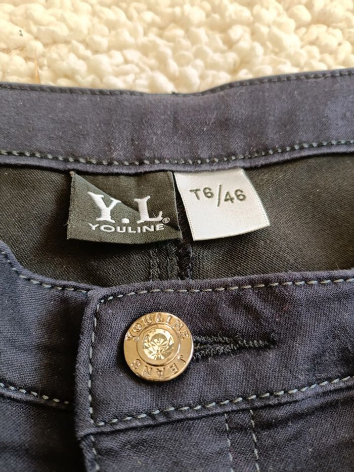 Pantalon flare bleu marine – Y.L Youline – taille 46 - photo numéro 3
