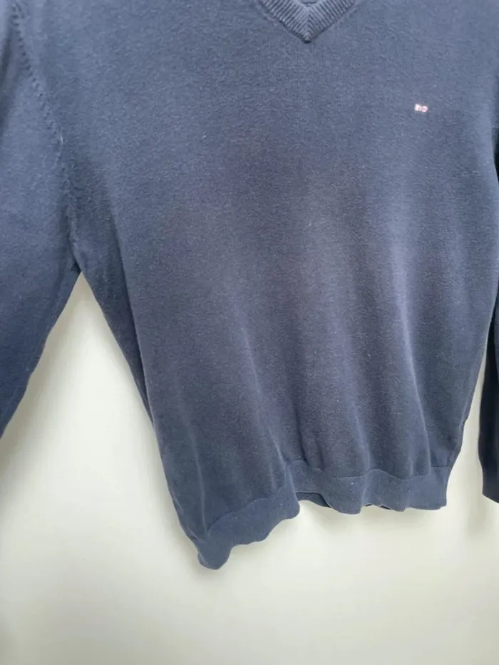 Eden Park navy blue V neck pullover Mens M - photo numéro 5