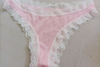 Tanga coton rose