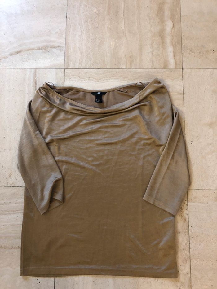 Tee shirt manches 3/4 doré H et M