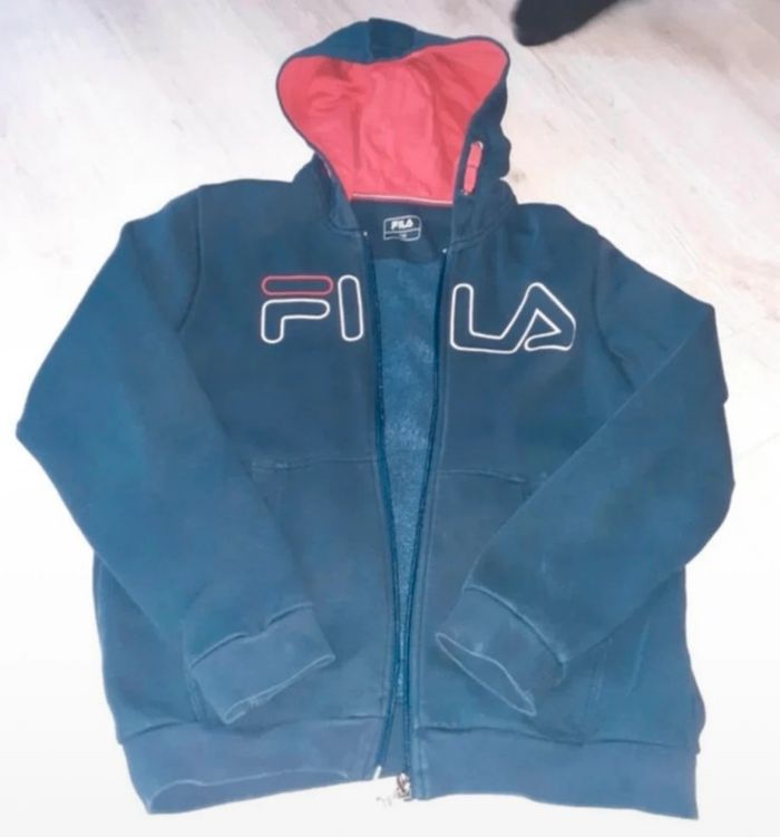 Sweat zippé à capuche FILA 12 ans