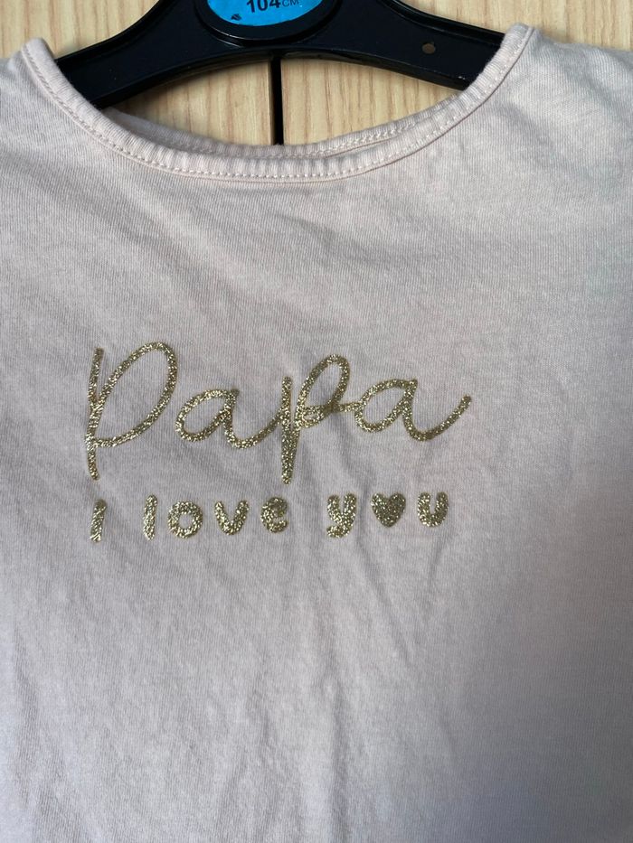 T-shirt « papa i love you » Kiabi 18 mois - photo numéro 2