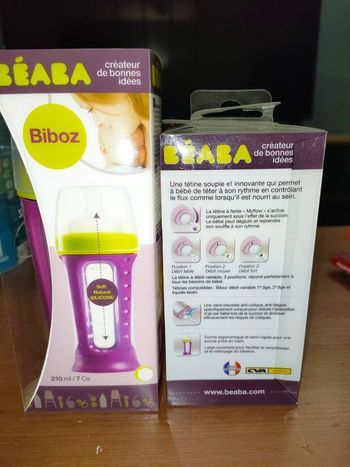 Lot biberon Biboz béaba