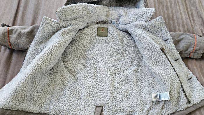 Manteau chaud gris clair Obaibi 18mois - photo numéro 2