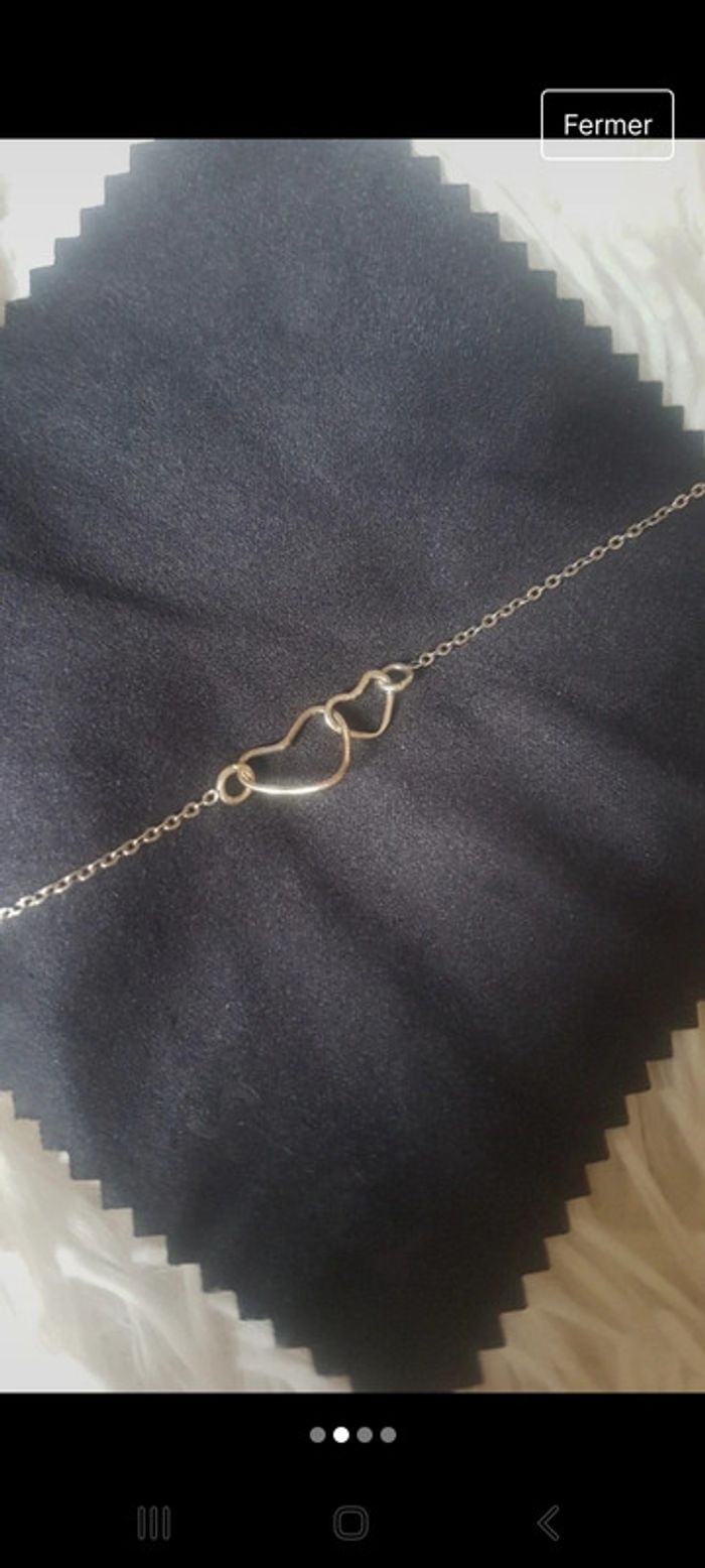 Bracelet cœur argent - photo numéro 2