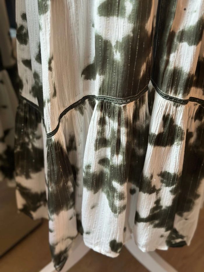 Robe longue kaki et blanc dos nu modèle chica taille S - Goa Paris - photo numéro 9
