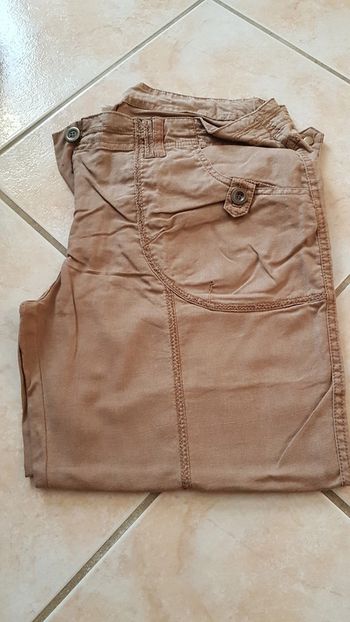 Pantacourt marron/beige T44