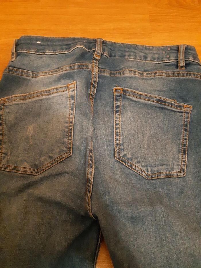 Jeans effets usés droit femme taille 34 - photo numéro 6