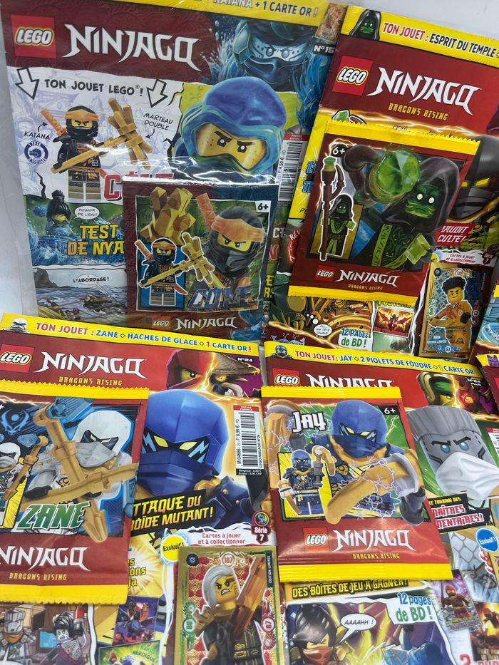 Lot de 6 livres D’activités Magazines Lego Ninjago Avec leurs figurines Neuf - photo numéro 2