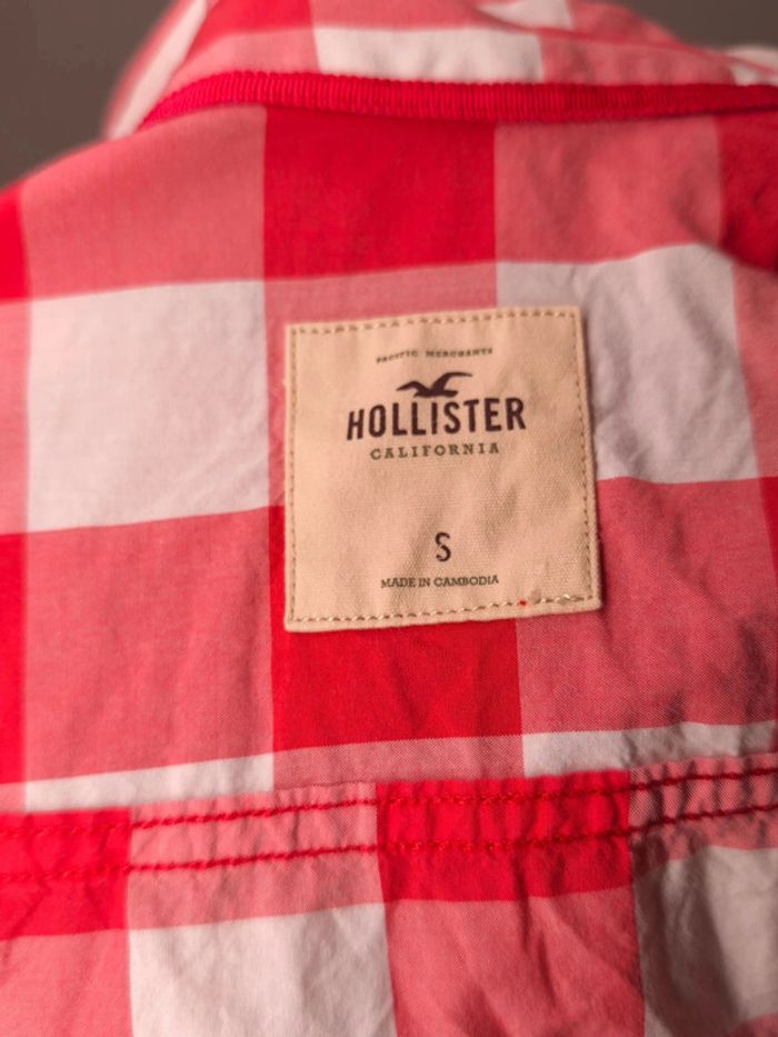 Chemise Hollister Femme Taille S Rouge-Blanc - photo numéro 6