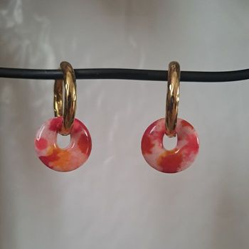 Boucles d’oreilles pâte polymère – fait main – bijoux artisanaux – colorées