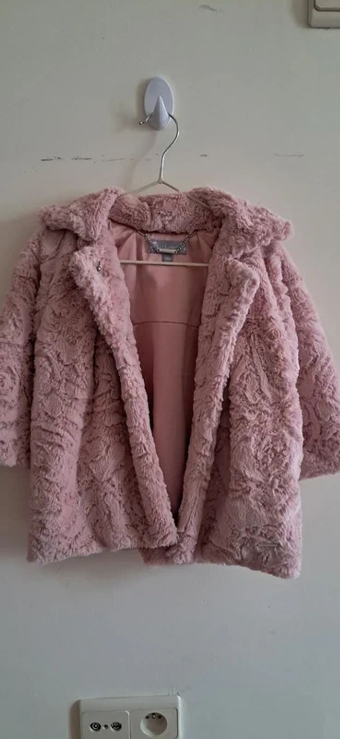 Veste fourrure fille -18 mois Guy Laroche comme neuf - photo numéro 4