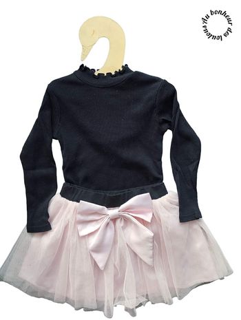2 ans ensemble teeshirt côtelé et jupe