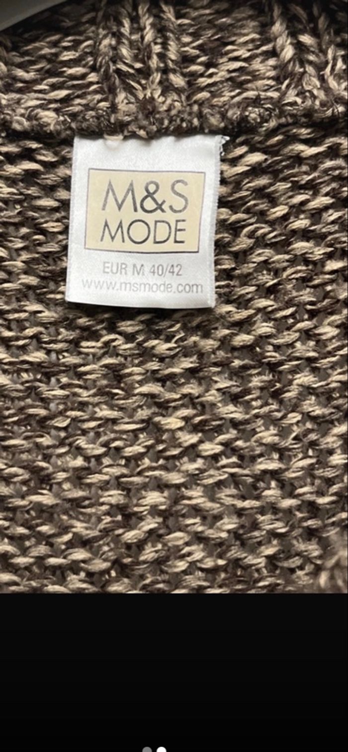 Gilet vintage maille épaisse et chinée - photo numéro 2