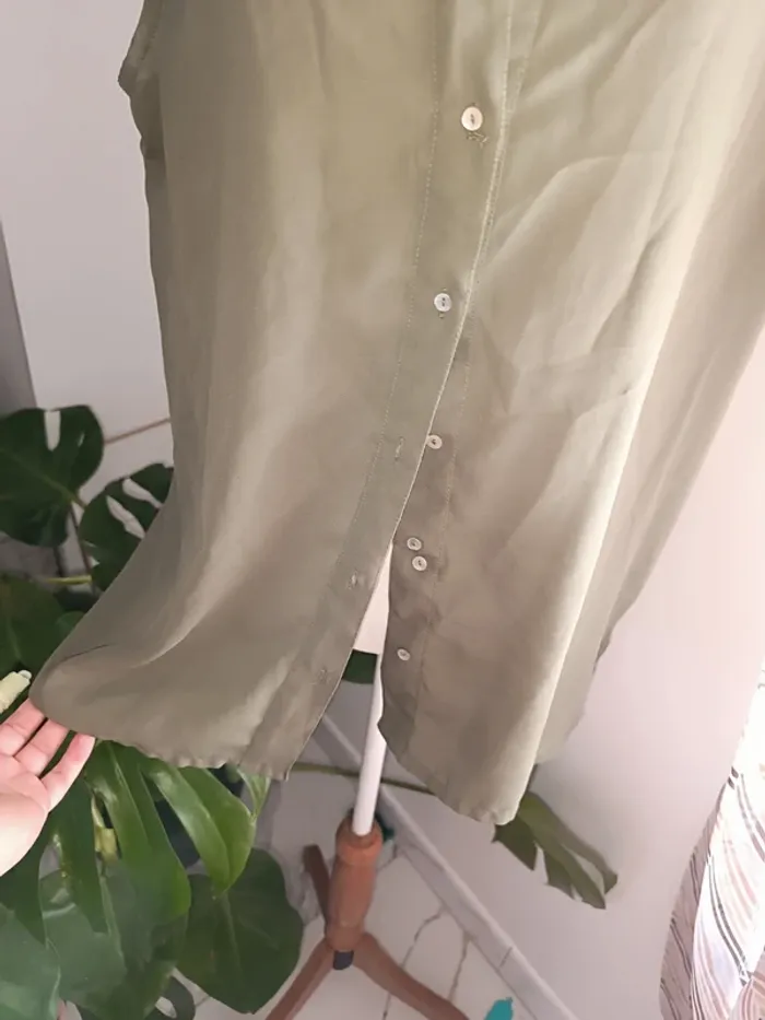 🎀 chemisier sans manche vert kaki taille 48 🎀 - photo numéro 2