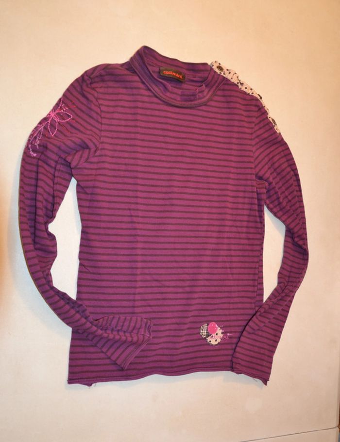 tee shirt manches longues rayé catimini fille 12 ans
