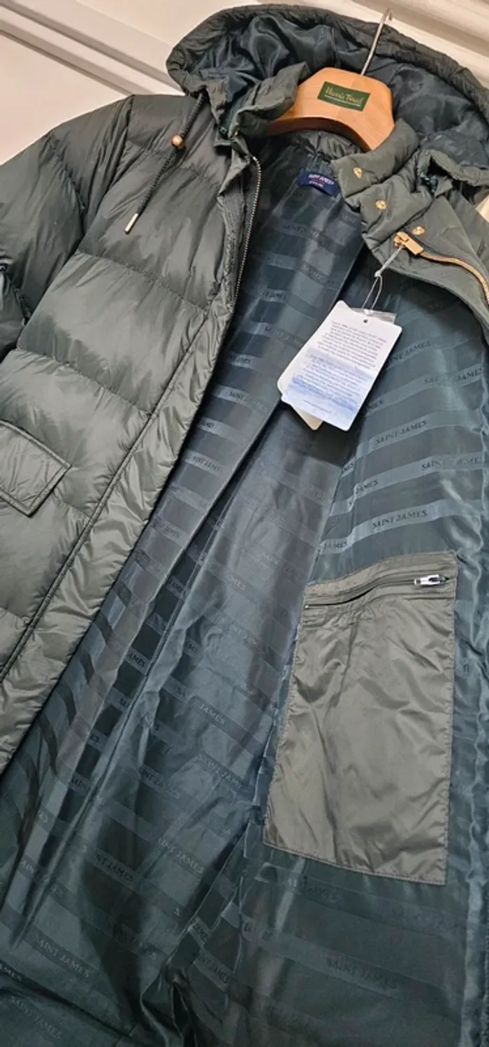 Manteau Doudoune Longue Duvet Plumes Saint James Taille 40 - photo numéro 4