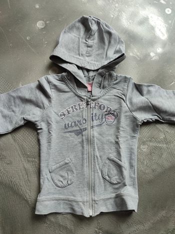 Gilet zippé à capuche 3 ans fille