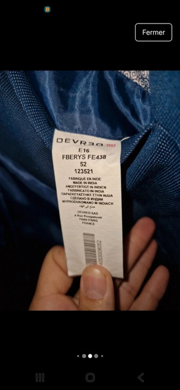 Costume bleu Devred - photo numéro 4