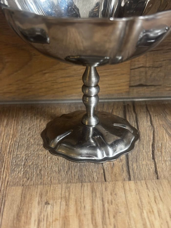 Vintage lot de 5 coupes en inox finement ciselées - photo numéro 4