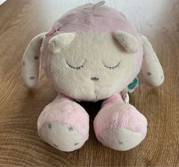 Peluche MyHummy rose et blanche (bruits blancs) en parfait état avec piles neuves