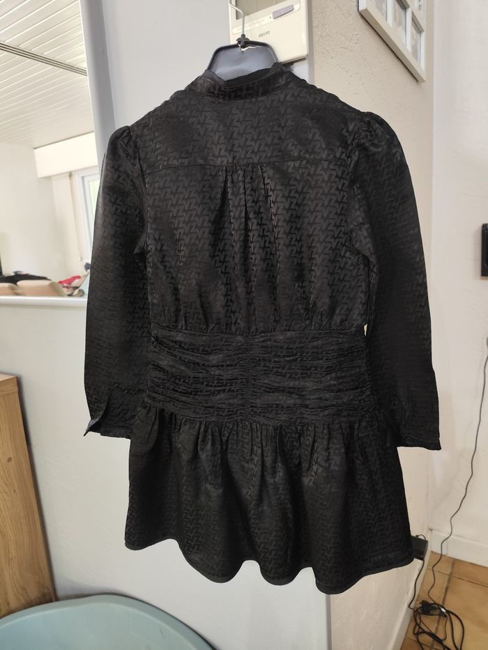 Robe neuve Zadig & voltaire taille 10 ans noire motif satiné automne hiver - photo numéro 4