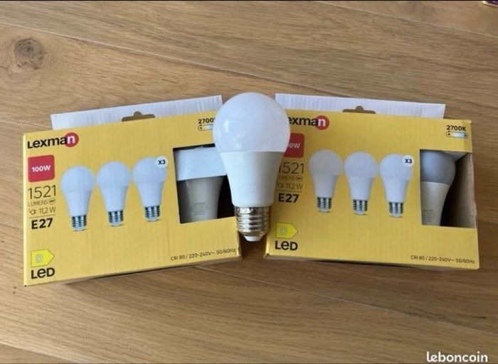 Lot de 7 ampoules led LEXMAN - 1521 Lm = 100W, blanc chaud