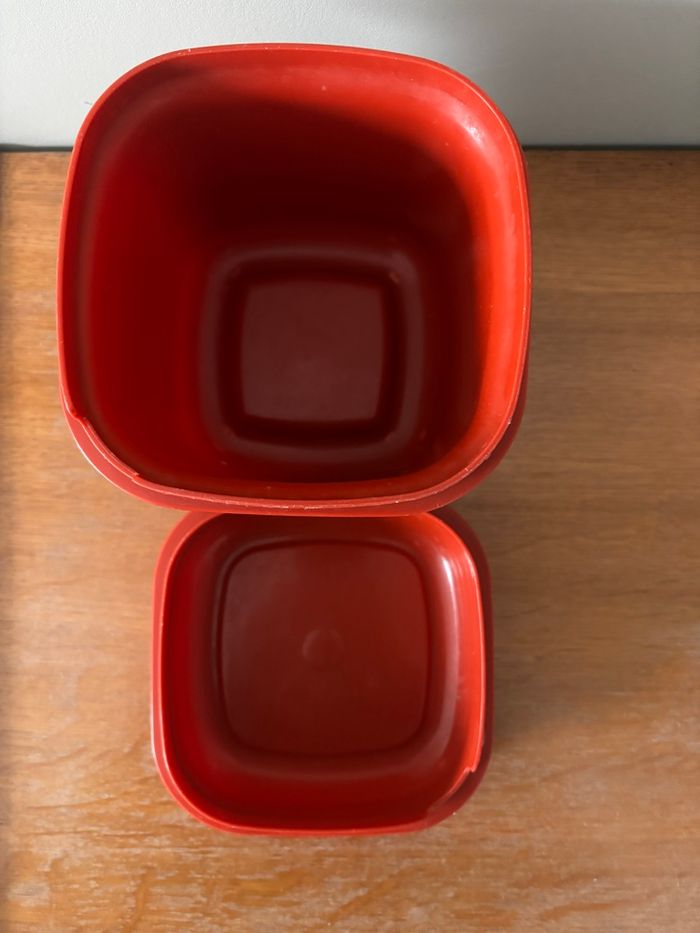 Vintage seau à glaçons Tupperware orange - photo numéro 2