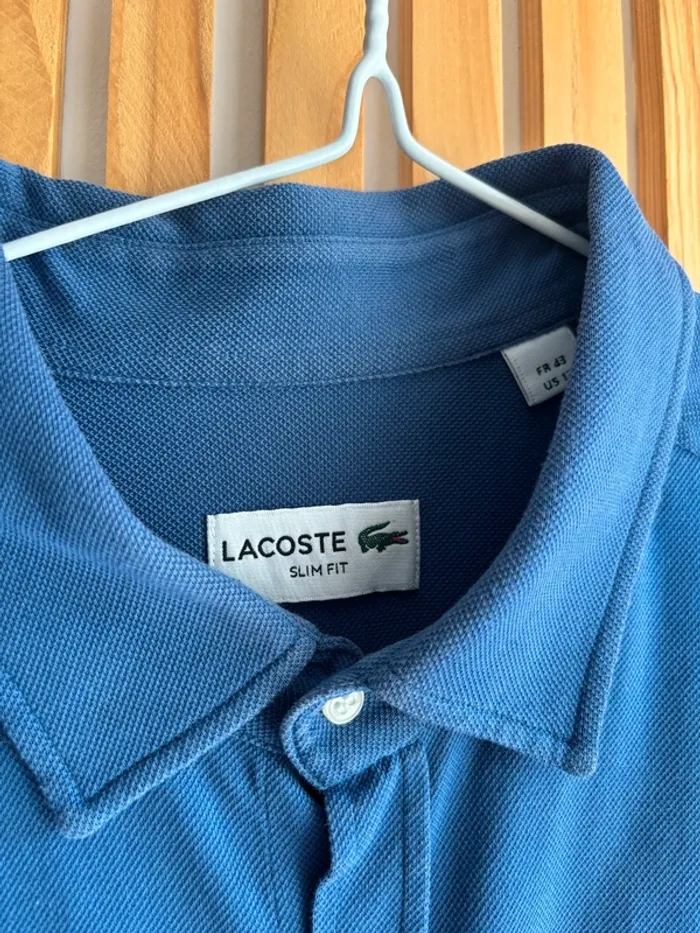 Chemise Lacoste bleue - photo numéro 3