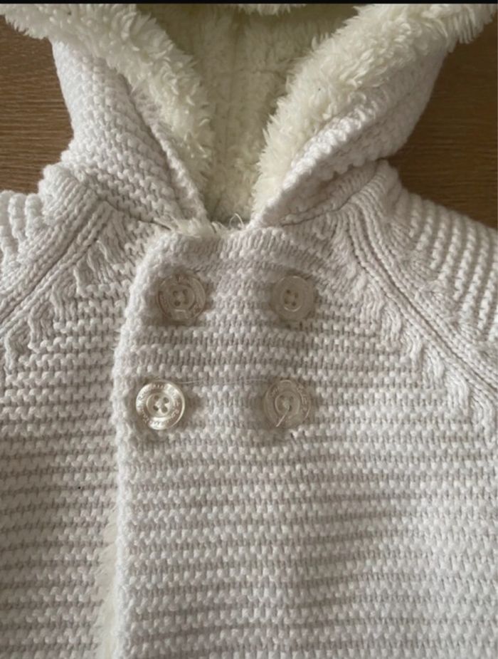 Gilets mixte Cadet Rousselle blanc   Chaud  taille  1 mois - photo numéro 5