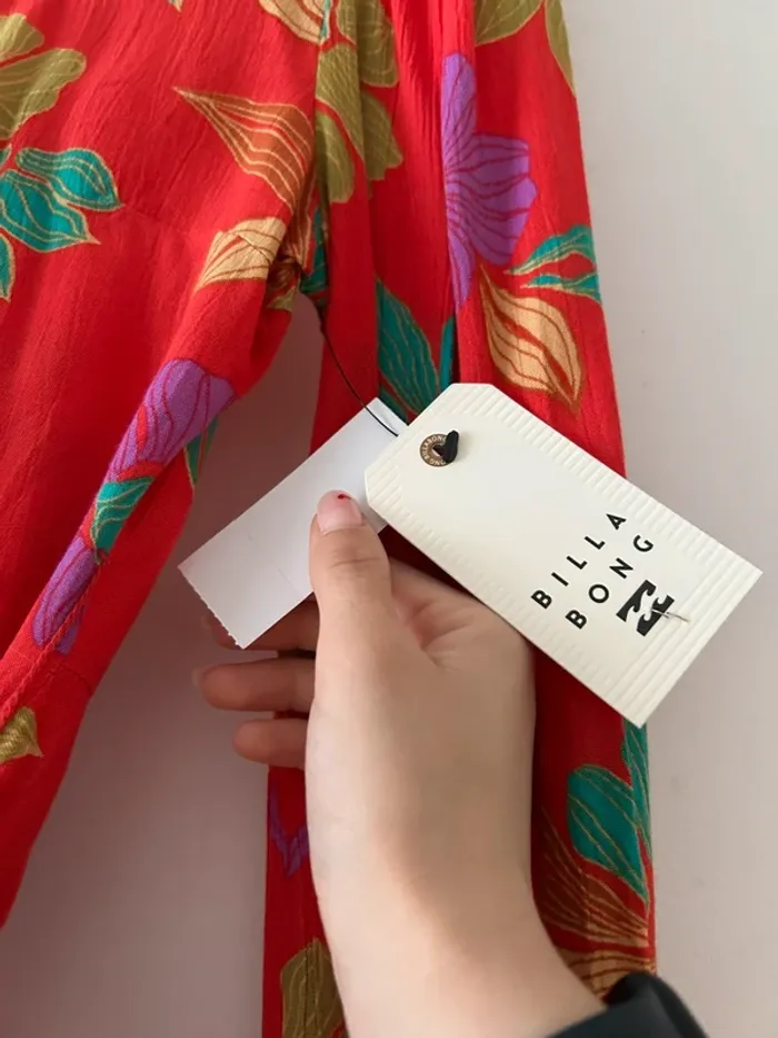 Robe rouge à fleurs - Billabong - photo numéro 8
