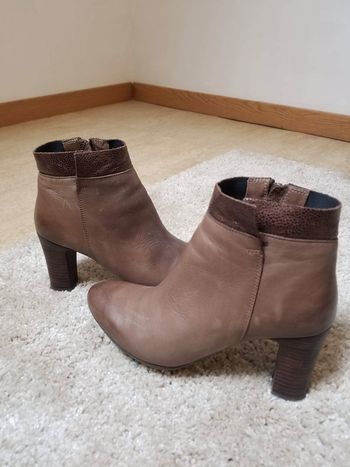 Bottines à talon Minka Design En cuir marron