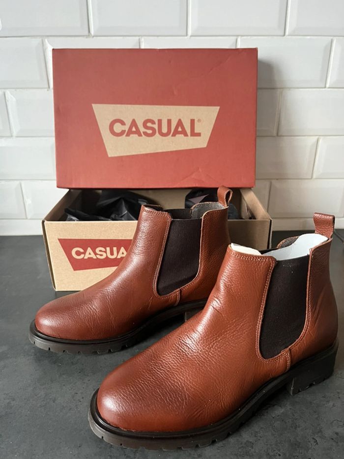 Bottines femmes cuir neuve chelsea