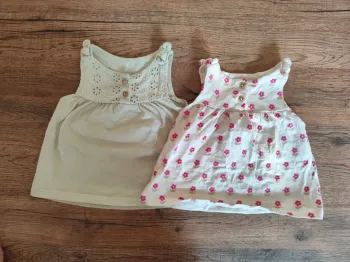 Lot de 2 robes fleuris 9 mois